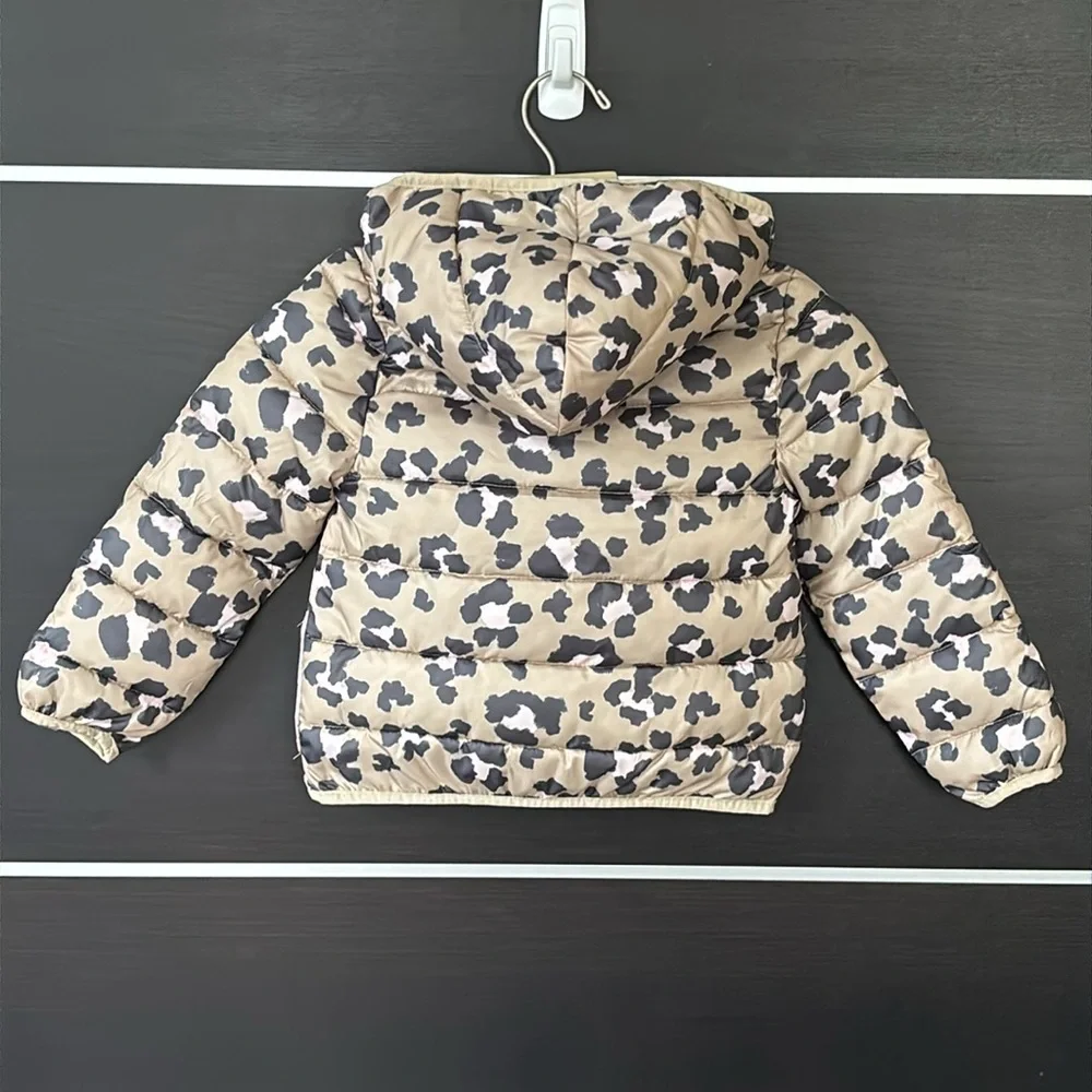 Epic Threads Girls Quilted Puffer Leopard Print Packable Jacket